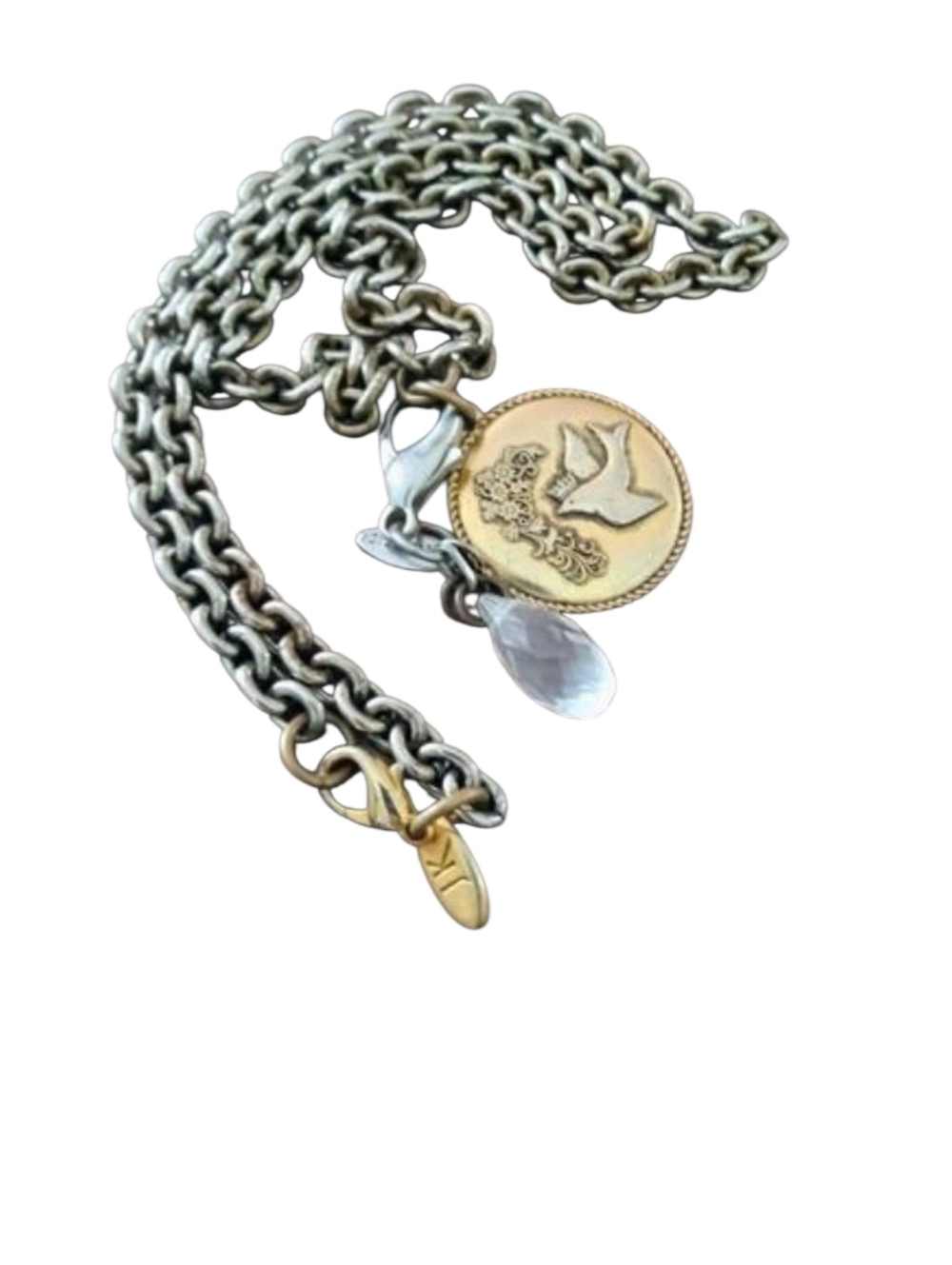 Jewel Kade Gold Sparrow Coin Pendant Necklace with Charm